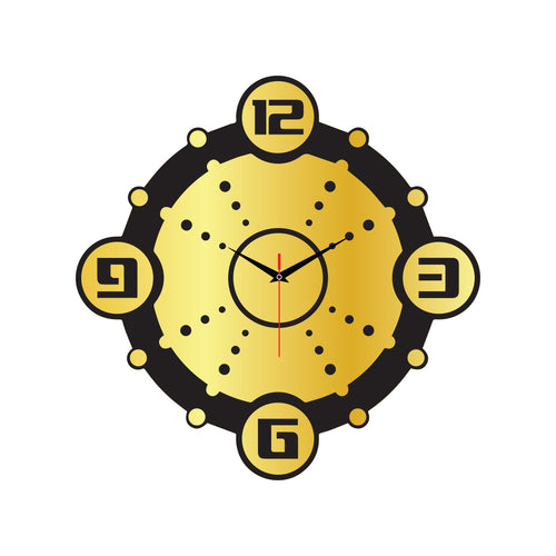 Luxury Gold Acrylic Wall Clock for Modern Home Decor