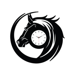 Luxury Horse Acrylic Wall Clock Modern Home Decor