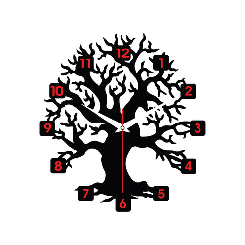 Tree of Life Acrylic Wall Clock for Modern Home Decor