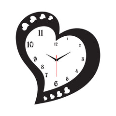 Heart Shape Acrylic Wall Clock for Romantic Home Decor