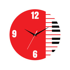 Piano Keyboard Acrylic Wall Clock for Music Lovers