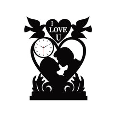 Romantic Couple Acrylic Table Clock for Home Decor