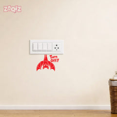 Zaqiz Turn Off Bat Switch Board Sticker Cute Vinyl Wall Decal