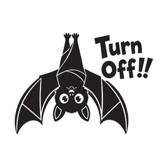 Zaqiz Turn Off Bat Switch Board Sticker Cute Vinyl Wall Decal