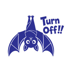 Zaqiz Turn Off Bat Switch Board Sticker Cute Vinyl Wall Decal