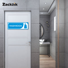 Weatherproof & Long-Lasting Washroom Label