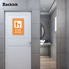 Easy-to-Read Door & Wall Label for Toilets