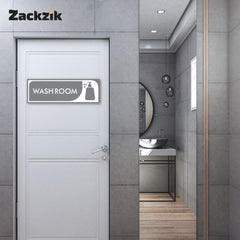 Weatherproof & Long-Lasting Washroom Label