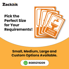 Zackzic Washroom Stickers – Bold & Clear Restroom Sign for All Areas