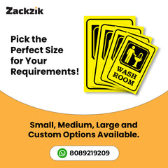 Easy-to-Read Door & Wall Label for Toilets