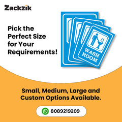 Easy-to-Read Door & Wall Label for Toilets