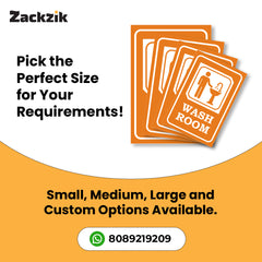 Easy-to-Read Door & Wall Label for Toilets