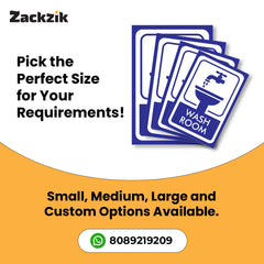 Zackzic Washroom Stickers – Bold & Clear Restroom Sign for All Areas