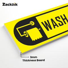 Self-Adhesive Bathroom Signage for Clean Spaces