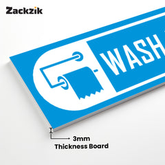 Self-Adhesive Bathroom Signage for Clean Spaces