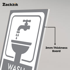Zackzic Washroom Stickers – Bold & Clear Restroom Sign for All Areas