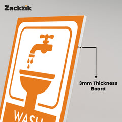 Zackzic Washroom Stickers – Bold & Clear Restroom Sign for All Areas