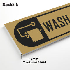 Self-Adhesive Bathroom Signage for Clean Spaces
