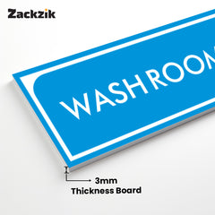 Weatherproof & Long-Lasting Washroom Label