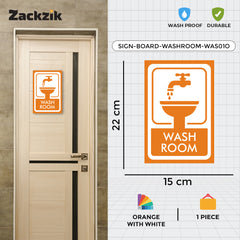 Zackzic Washroom Stickers – Bold & Clear Restroom Sign for All Areas
