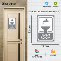 Zackzic Washroom Stickers – Bold & Clear Restroom Sign for All Areas