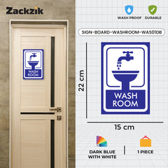 Zackzic Washroom Stickers – Bold & Clear Restroom Sign for All Areas