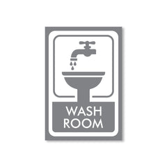 Zackzic Washroom Stickers – Bold & Clear Restroom Sign for All Areas