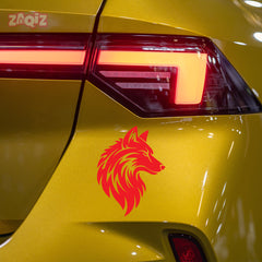 Bold Wolf Emblem for Cars and Bikes
