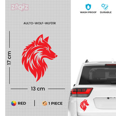 Bold Wolf Emblem for Cars and Bikes