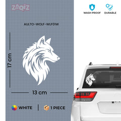 Bold Wolf Emblem for Cars and Bikes