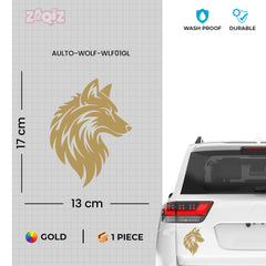 Bold Wolf Emblem for Cars and Bikes