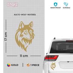 Durable Wolf Decal for Outdoor Enthusiasts